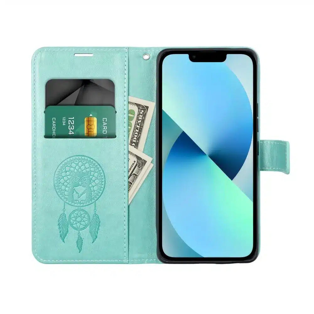 MEZZO Book case flipové pouzdro pro XIAOMI Redmi 12C – dreamcatcher zelená