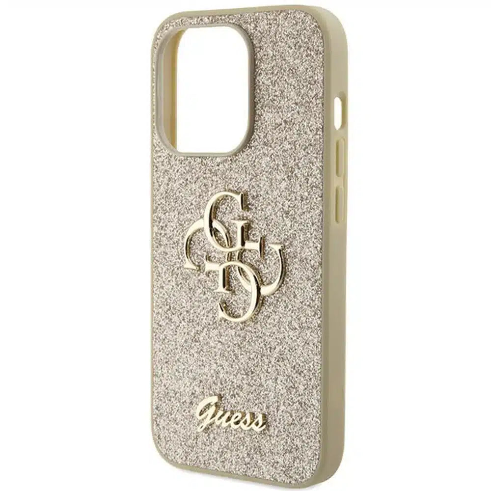 Originální pevné pouzdro GUESS GUHCP15XHG4SGD pro iPhone 15 PRO MAX (Fixed Glitter Big 4G / zlatá)