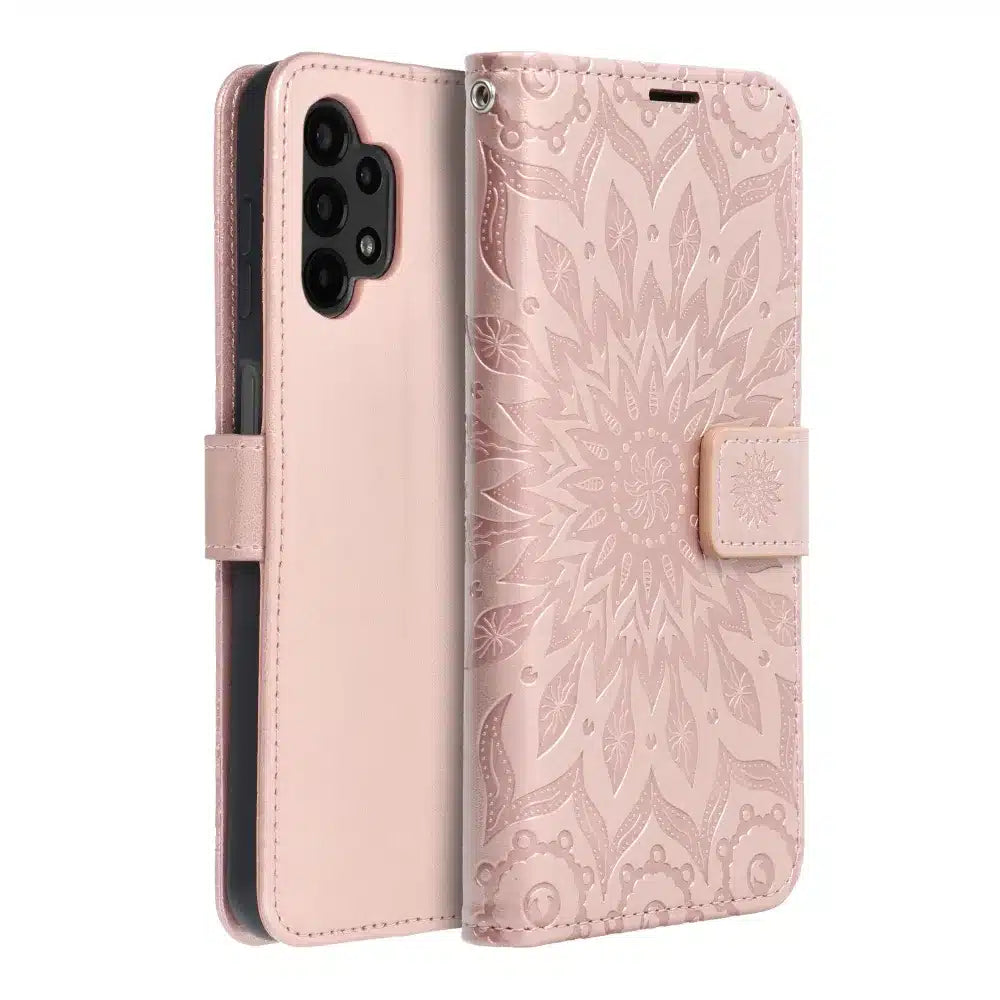 MEZZO Book case flipové pouzdro pro SAMSUNG GALAXY A13 4G mandala rose gold