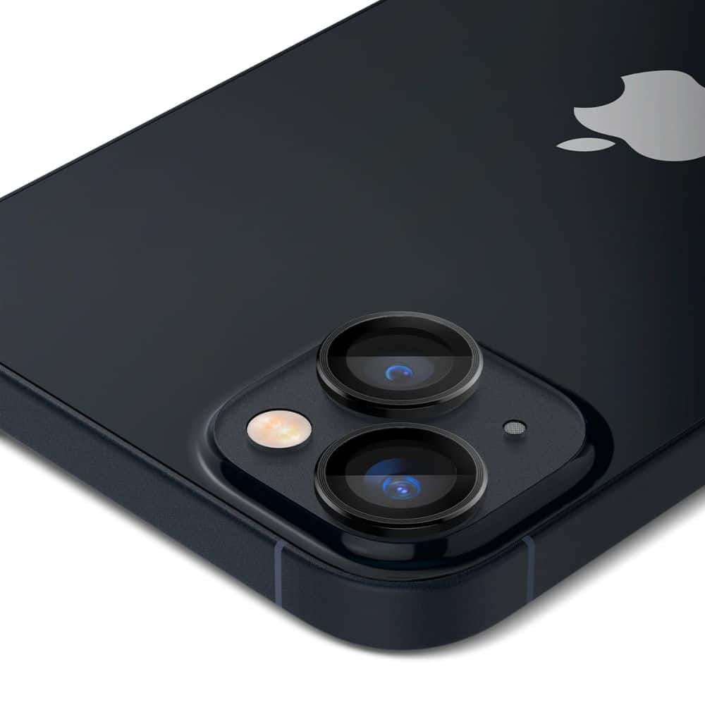 SPIGEN OPTIK.TR EZ FIT OCHRANNÉ TVRZENÉ SKLO NA KAMERU 2-KUSY PRO IPHONE 14 / 14 PLUS/ 15 / 15 PLUS ČERNÉ