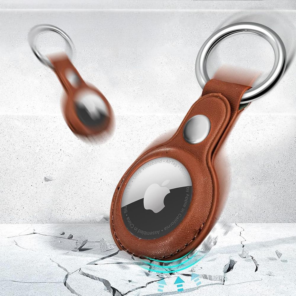 TECH-PROTECT NATURALFIT POUZDRO NA KLÍČENKU PRO APPLE AIRTAG 1 / 2 - hnědé
