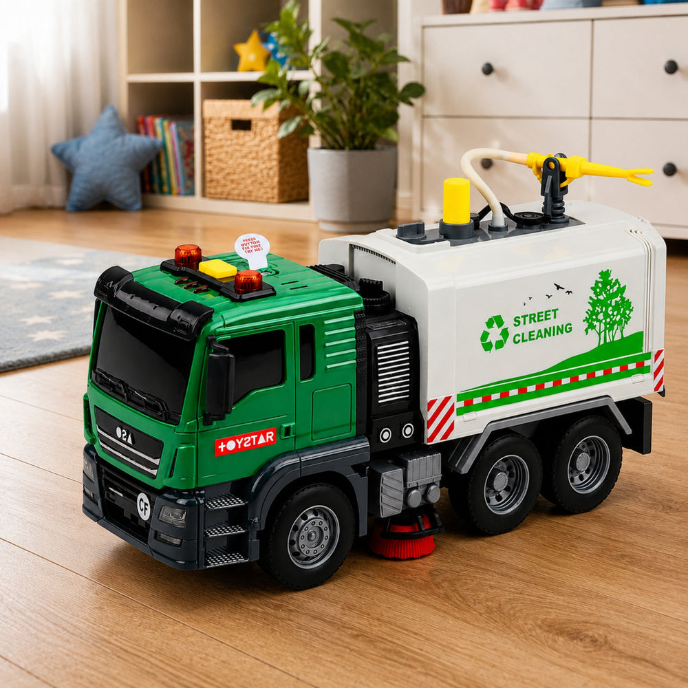 Street Sweeper Truck Water Function Lights Sounds 1:14