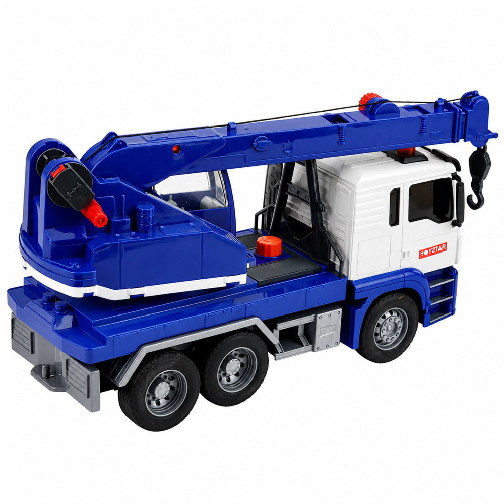 Construction Crane Truck Adjustable Lights Sounds Blue