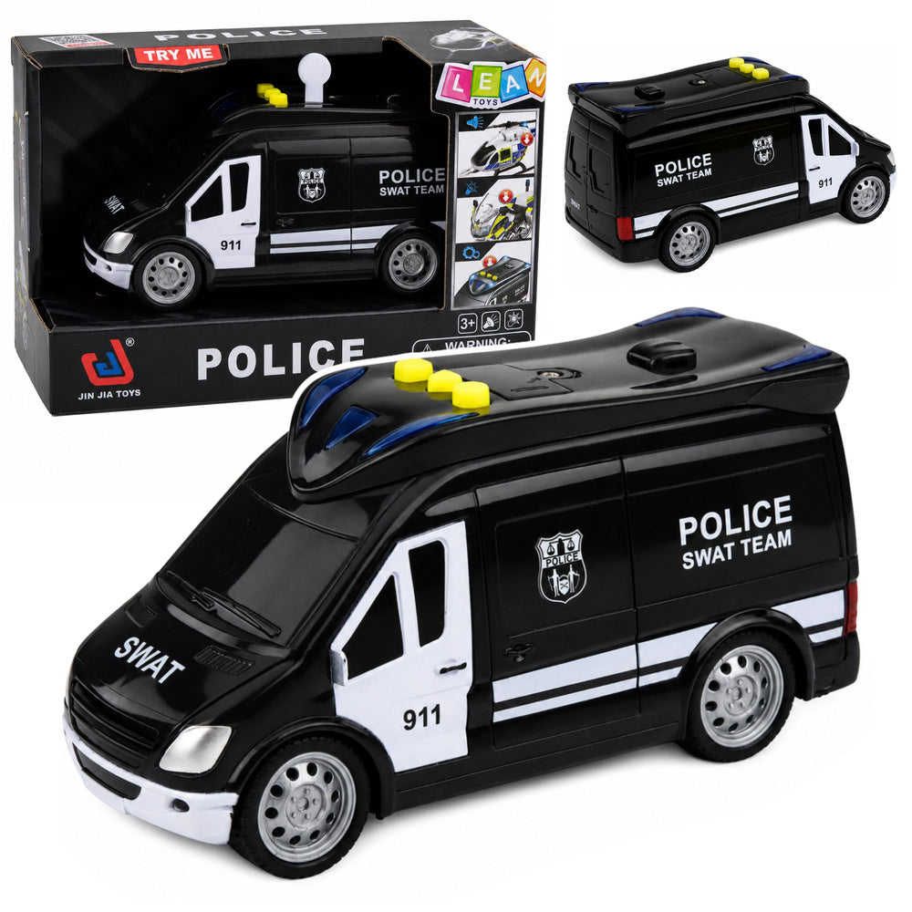 SWAT Special Unit Police Car Van Lights Sounds 1:32