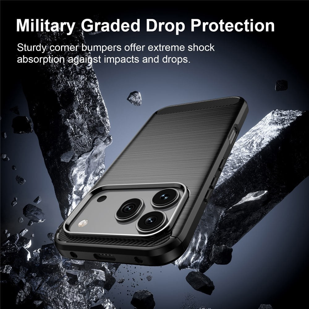 Techsuit Carbon Silicone maska za Honor 600 / 600 Pro – crna