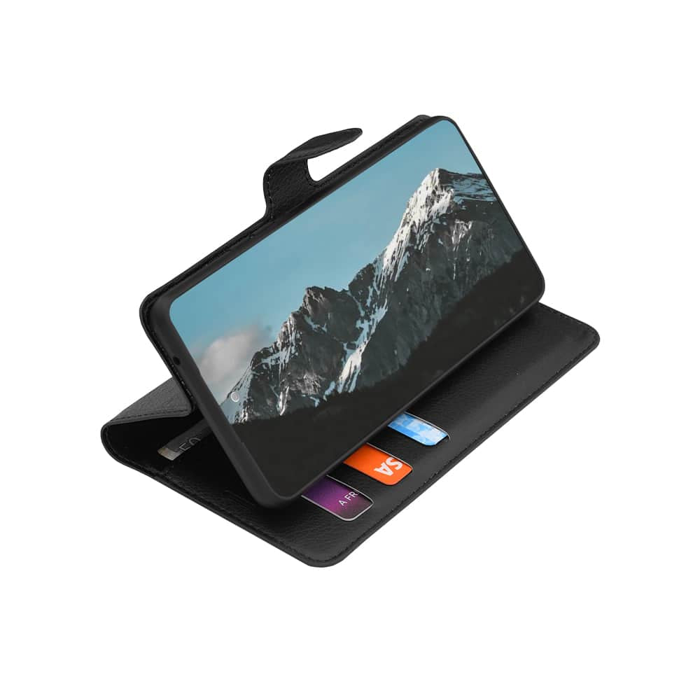 Techsuit Leather Folio preklopna maska za Samsung Galaxy A27 5G – crna