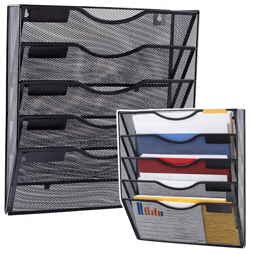 Metalni zidni organizator za A4 dokumente s 5 pretinaca