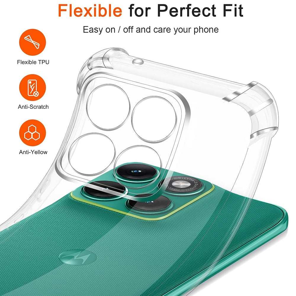 Techsuit Shockproof Clear Silicone prozirna maskica otporna na udarce za Motorola Edge 70 Fusion