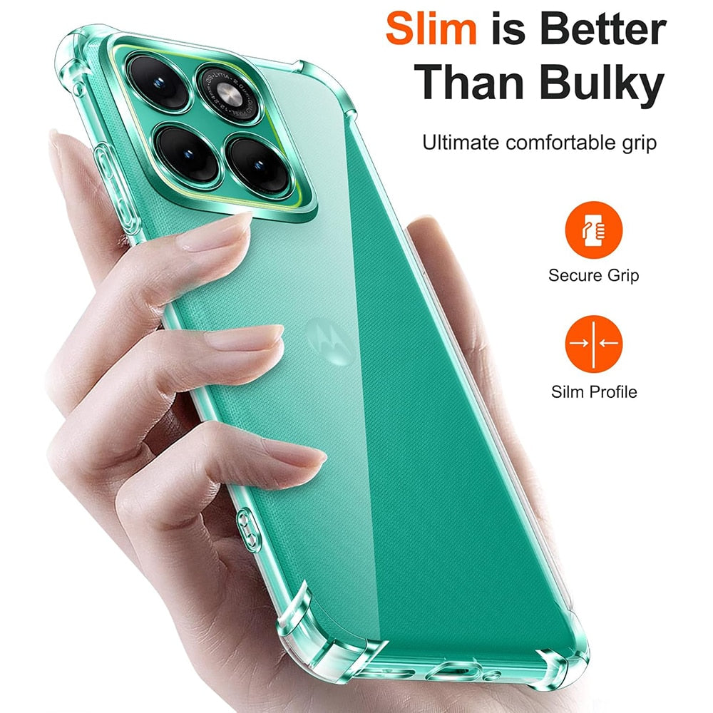 Techsuit Shockproof Clear Silicone prozirna maskica otporna na udarce za Motorola Edge 70 Fusion