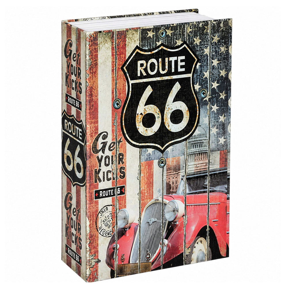 Sef u obliku knjige s natpisom Route 66