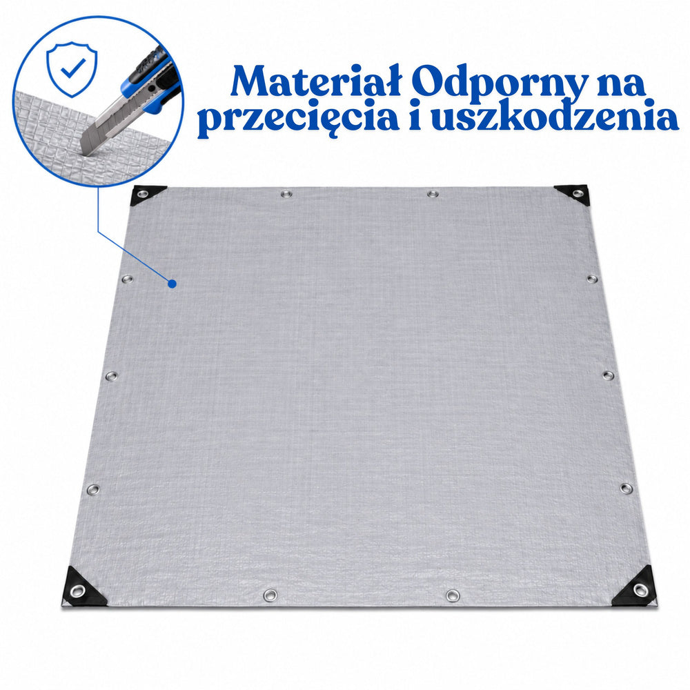 Vodootporna zaštitna cerada 200 x 400 cm - siva
