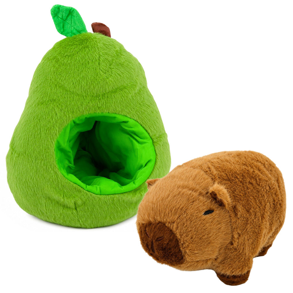 Green Avocado with Capybara 2 in 1 Plush Toy 35 cm