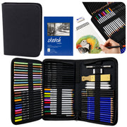 Art Set For Drawing Sketching Crayons Pencils Pencil Case 74 pcs.