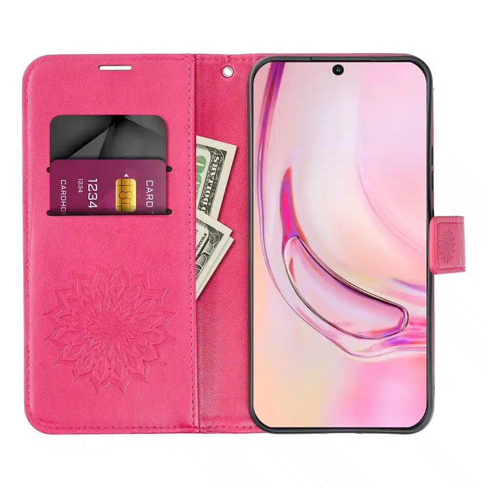 MEZZO Book case flipové pouzdro pro XIAOMI Redmi NOTE 12 4G mandala magenta