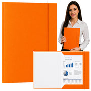 Cardboard Folder with Elastic Band, Lacquered, A4, 300 g/m2, Orange