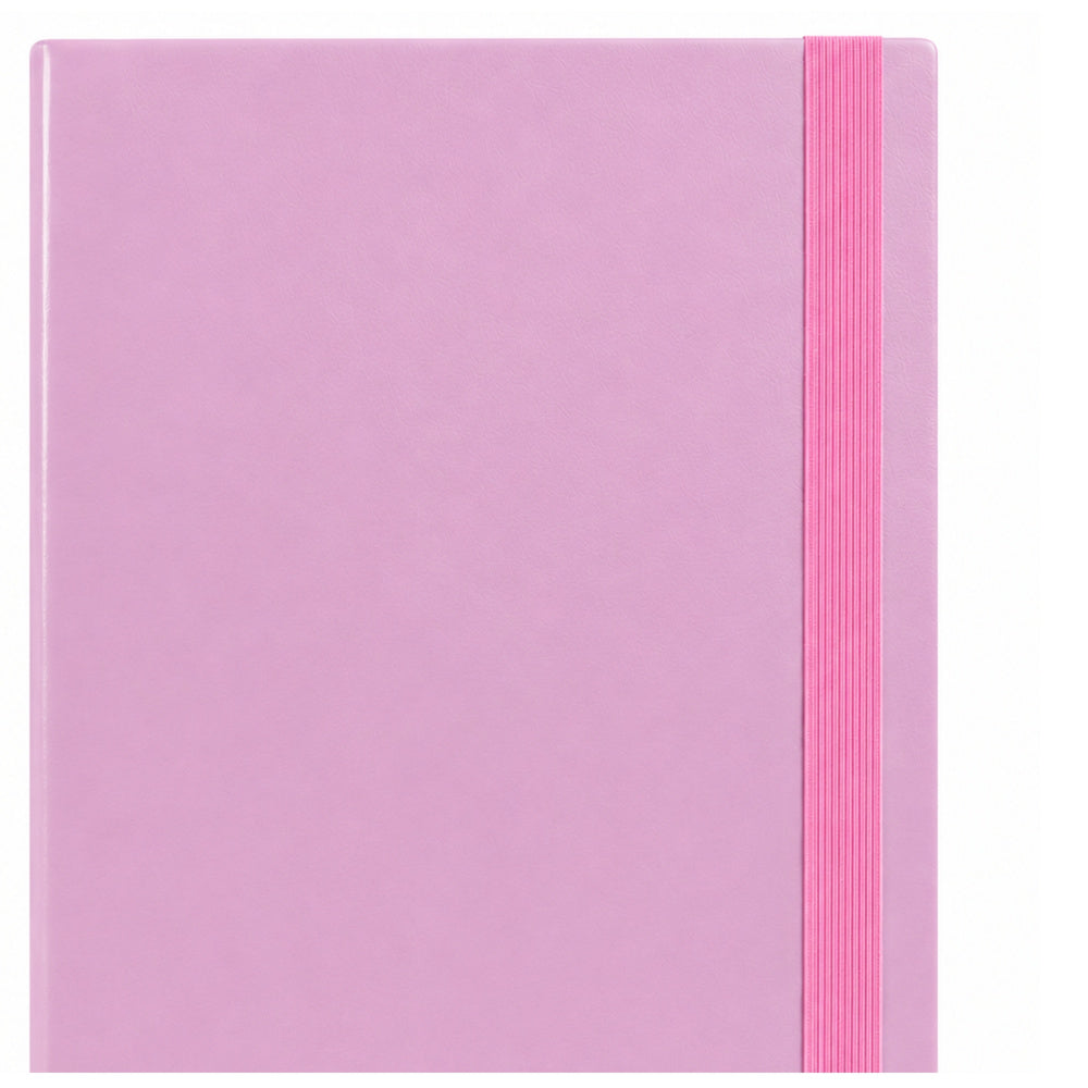 Folder for documents with elastic band, hard, office, pink, A4/4.5 cm