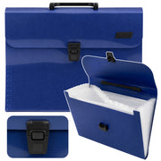 Folder Folder Document Organizer Holder 13 Compartments Blue A4