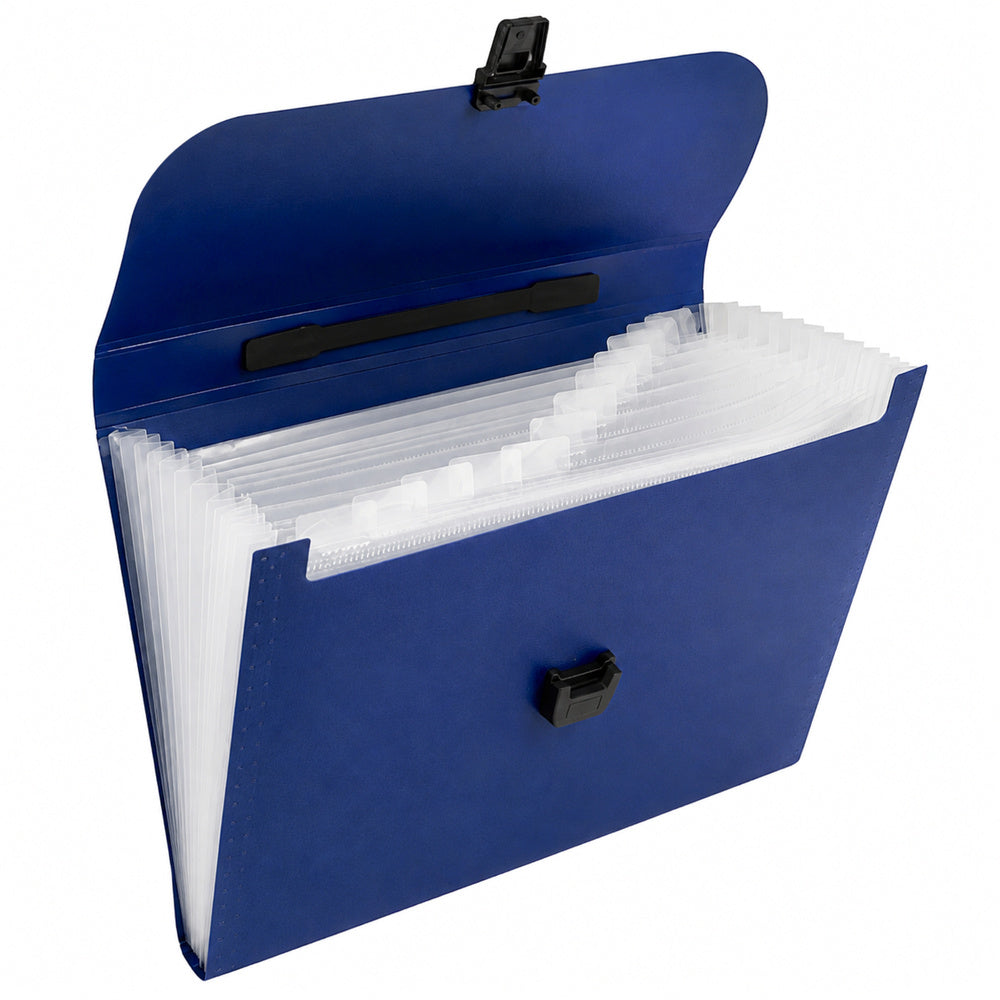 Folder Folder Document Organizer Holder 13 Compartments Blue A4