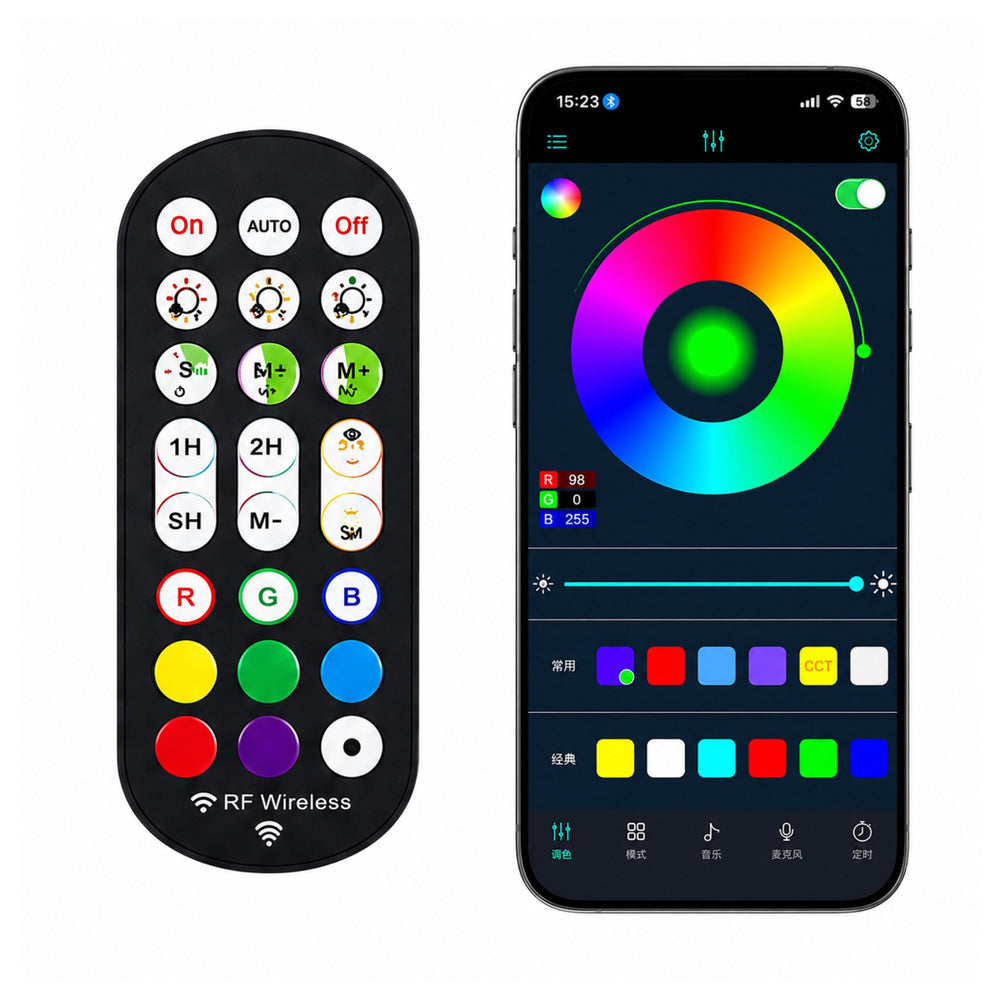 Pametne RGB LED lampe s aplikacijom 2u1 - 125cm