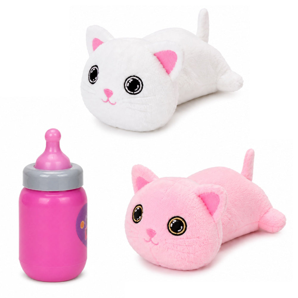 Interactive Kitten with Bottle and Little Sounds Melodies Recording White