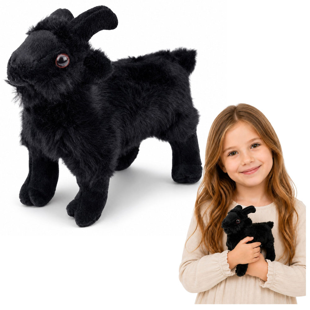 Plišana igračka koza 16 cm - crna