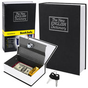 Book-shaped Safe with Key Case, Black, 18x12 cm