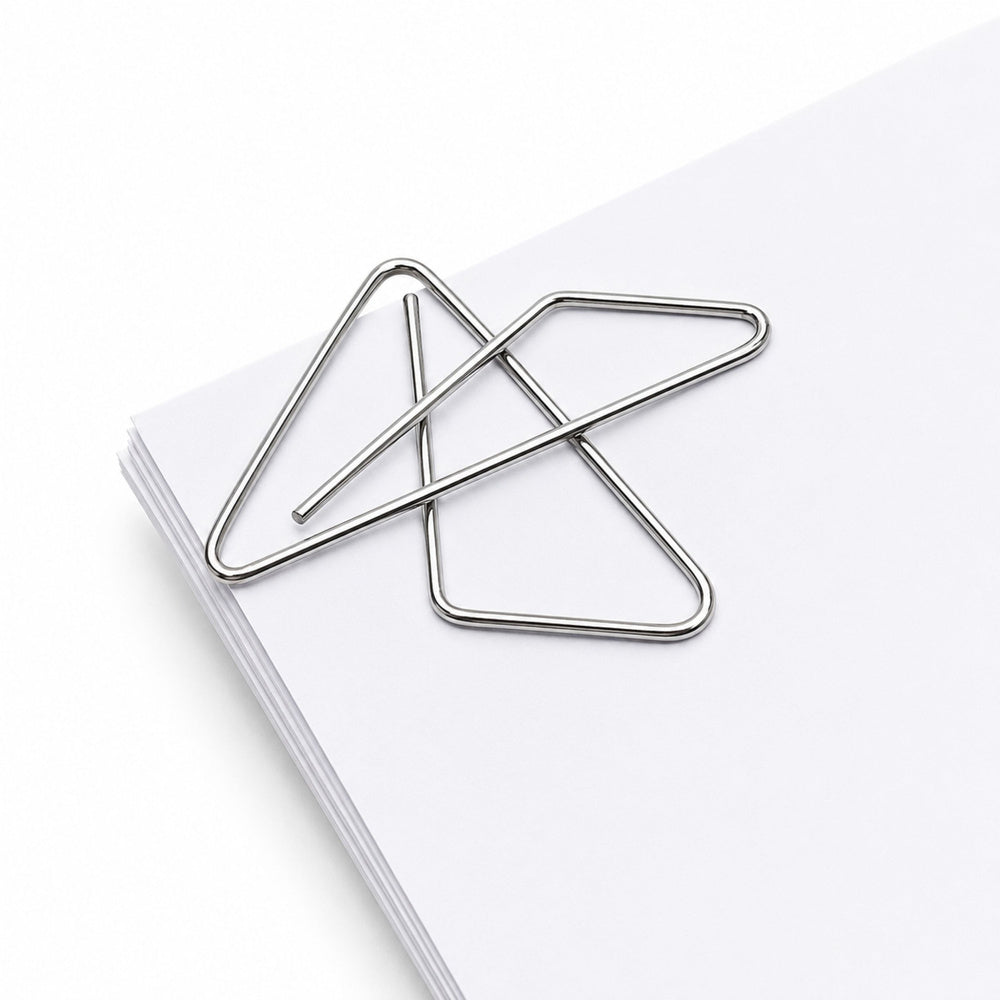 Metal Butterfly Cross Clips for Office Documents 64 mm 12 pcs.