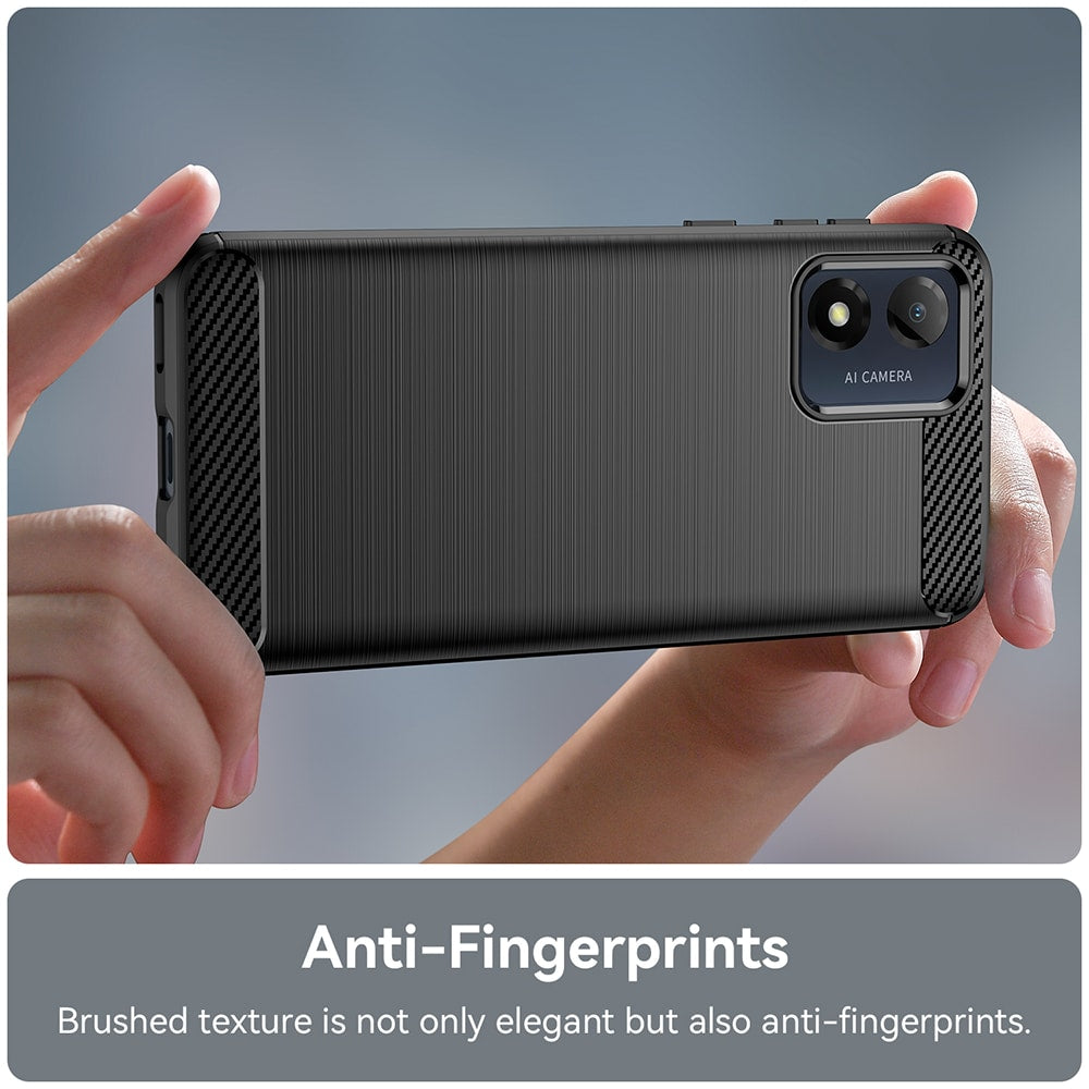 Techsuit Carbon Silicone pouzdro pro Motorola Moto E13 – černé