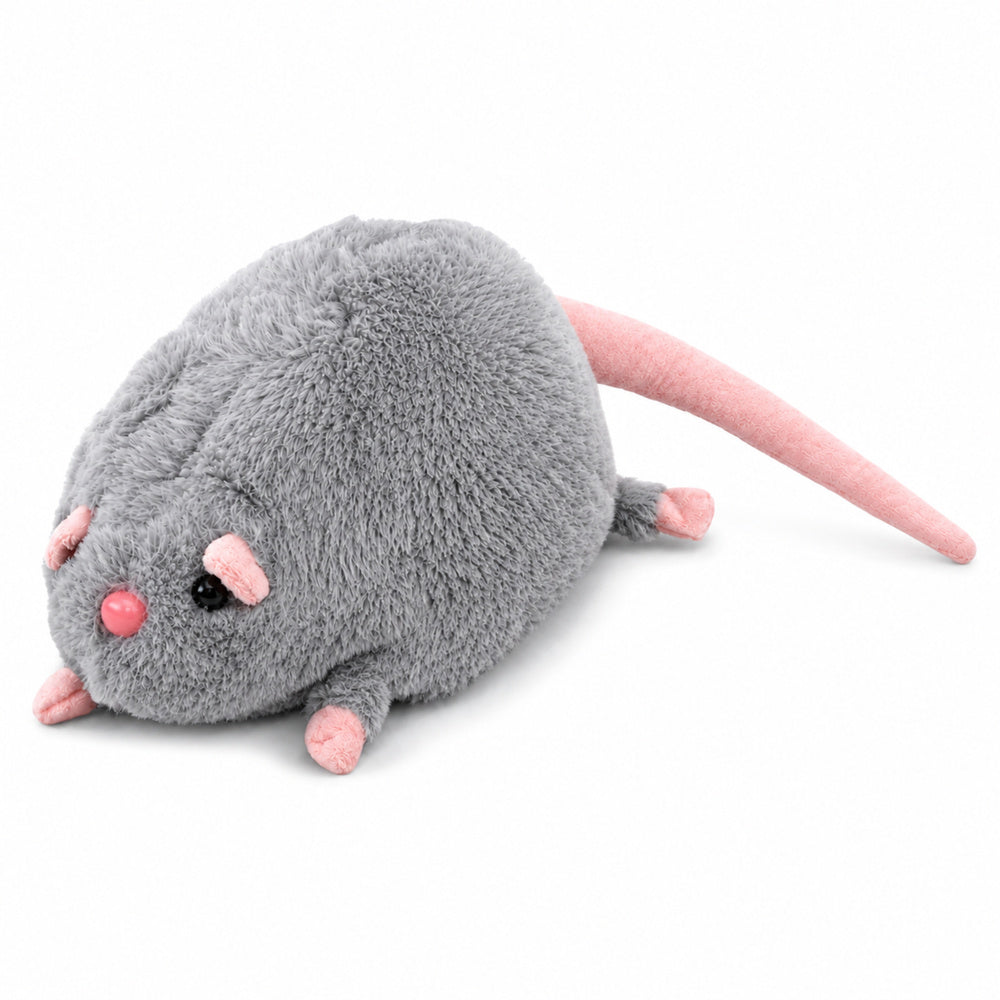 Plush Toy Rat with a Long Tail, Gray, 40cm