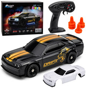RC Drift Sports Car Interchangeable Body Wheels 4WD Black 1:43