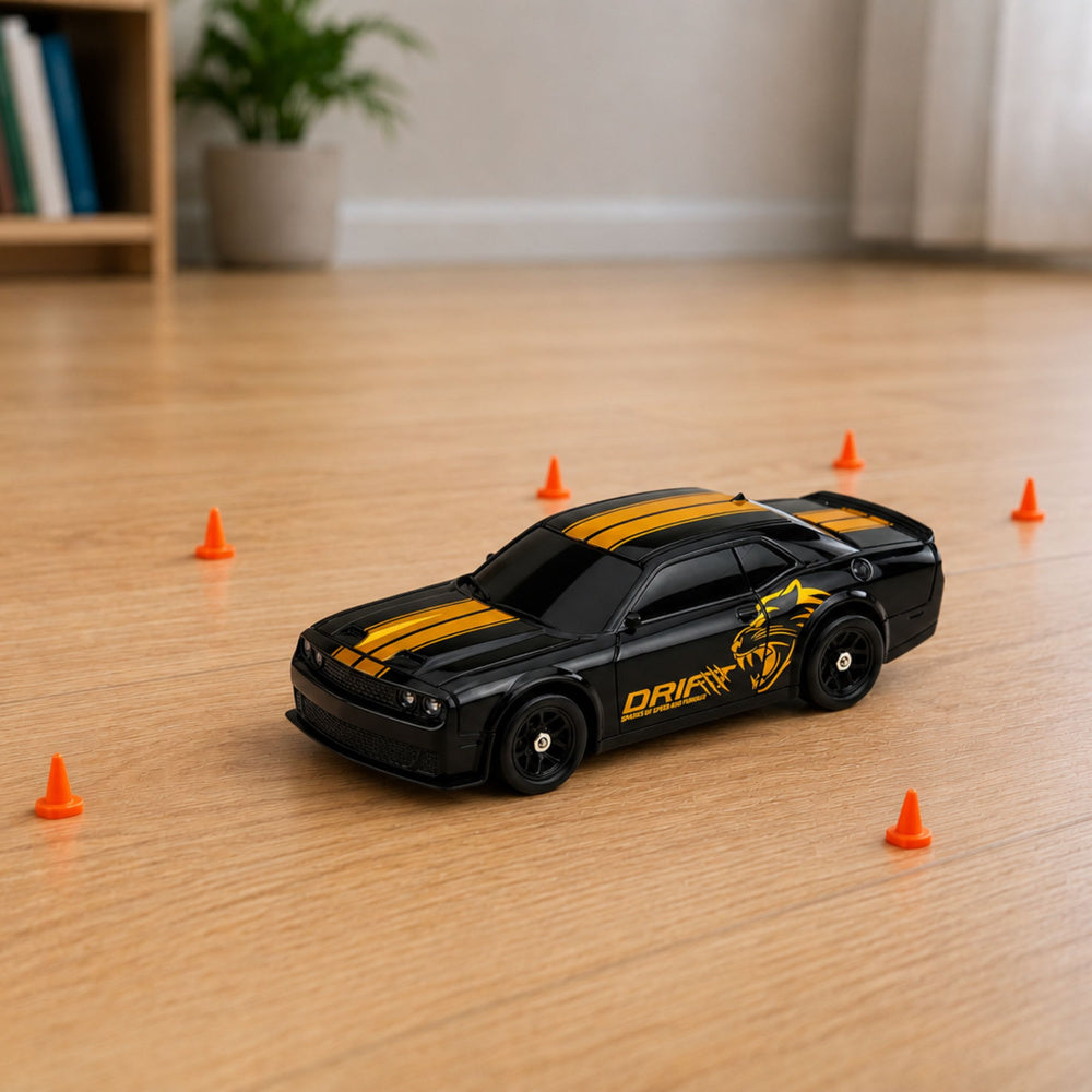 RC Drift Sports Car Interchangeable Body Wheels 4WD Black 1:43