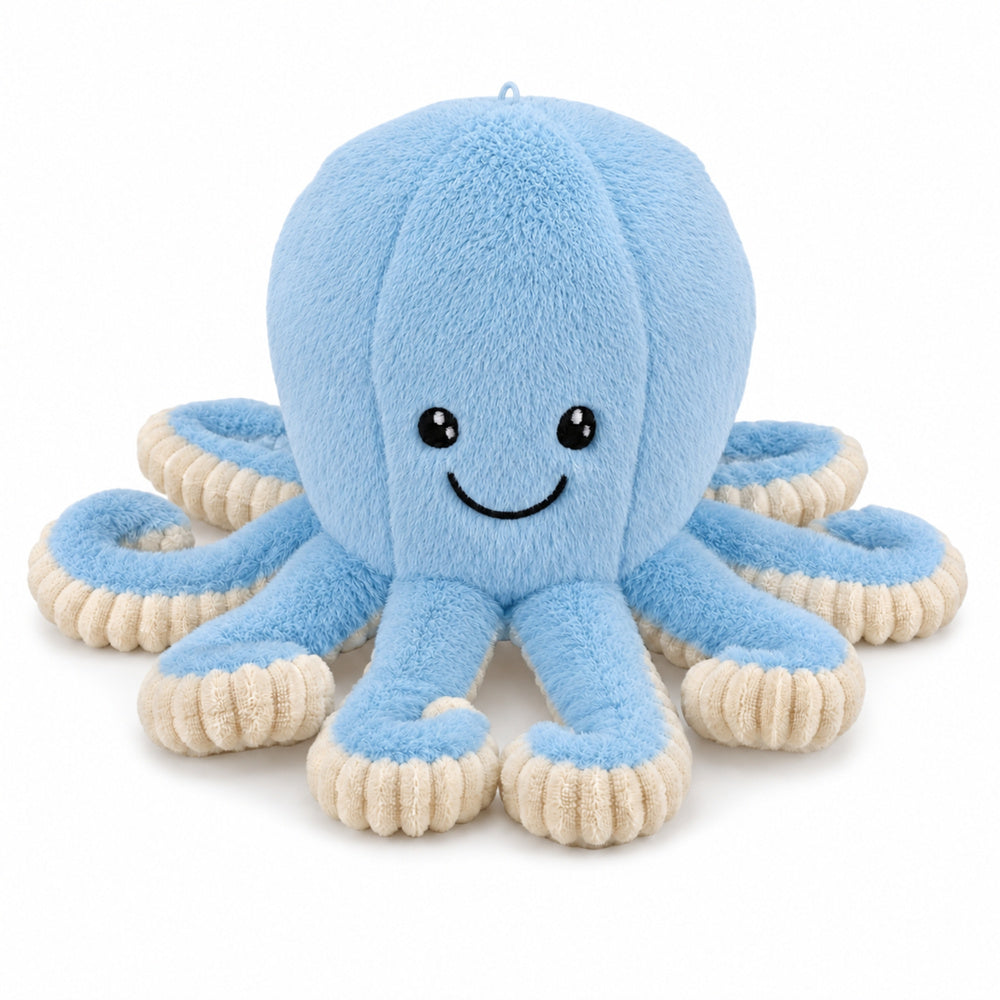 Plush Octopus Plush Toy Cuddly Toy with Elastic Tentacles Blue 50 cm