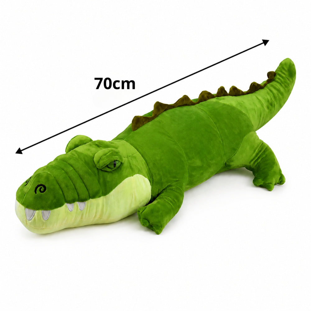 Plush Crocodile Mascot Cuddly Toy Realistic Green 70 cm