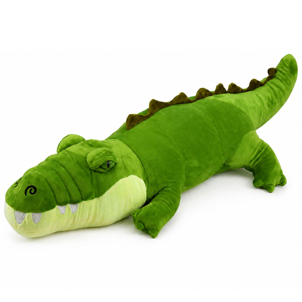 Plush Crocodile Mascot Cuddly Toy Realistic Green 70 cm