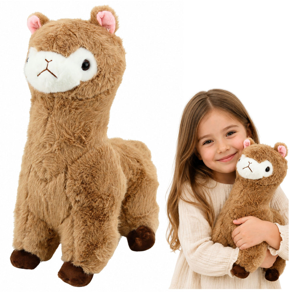 Plush Alpaca Llama Plush Toy Cuddly Toy Soft Fur Beige 38 cm
