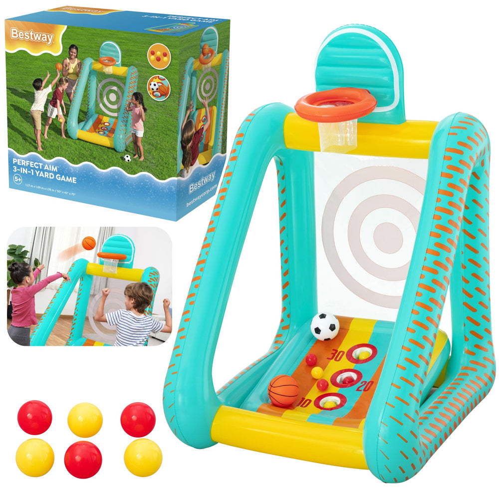 Inflatable Garden Game 3-in-1 Basketball Shooting Target Bestway 52813