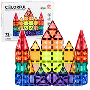 Magnetic Construction Blocks 3D Panels Creative STEM Colorful 73 pcs.