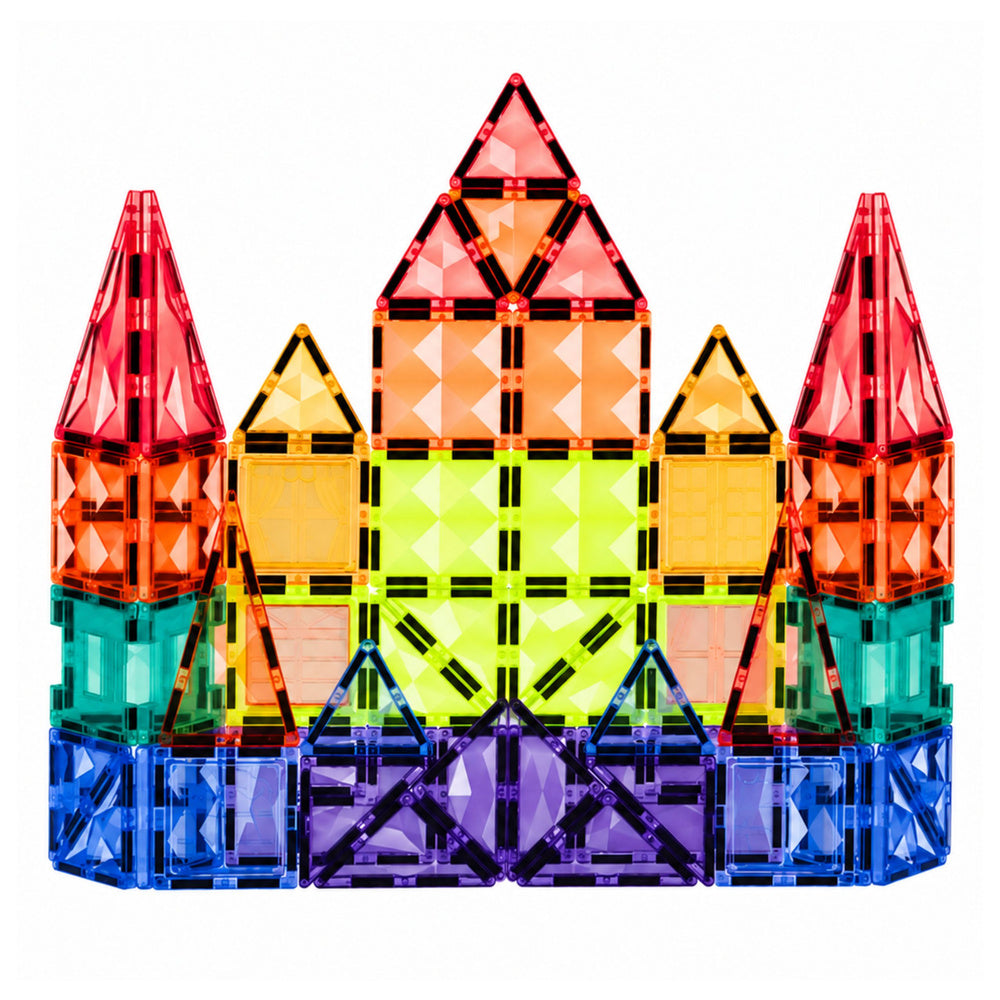 Magnetic Construction Blocks 3D Panels Creative STEM Colorful 73 pcs.