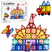 Magnetic Construction Blocks 3D Panels Creative STEM Colorful 85 pcs.