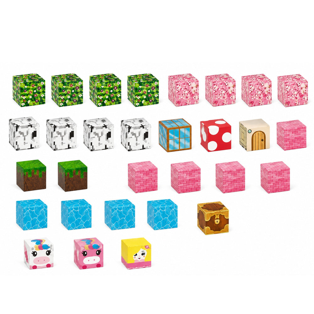 Set of Magnetic Blocks Cubes Cubes Pixels Unicorns 3D 50 pcs.