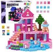 Magnetic Blocks Pixels Cubes Dice Pixel World Pink 100 pcs.