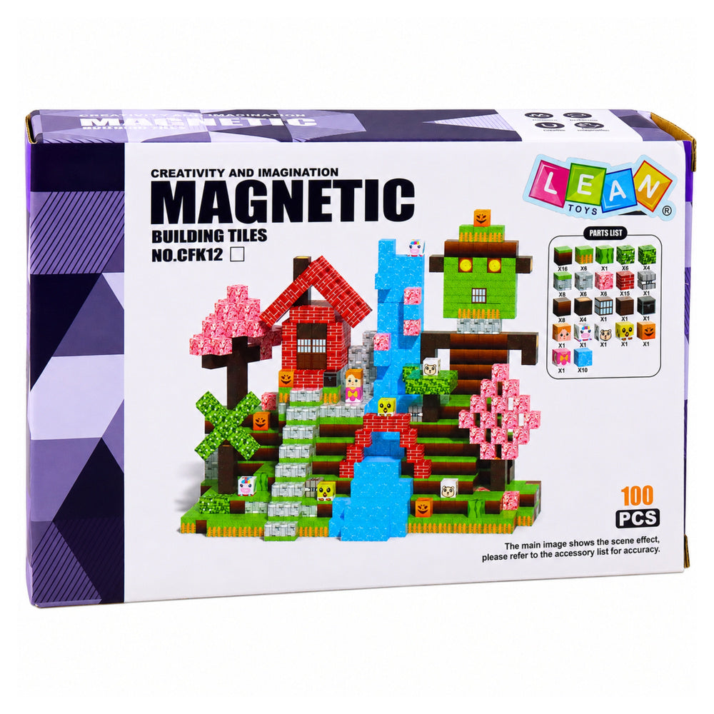 Magnetic Blocks Pixels Cubes Cubes Square World 100 pcs.