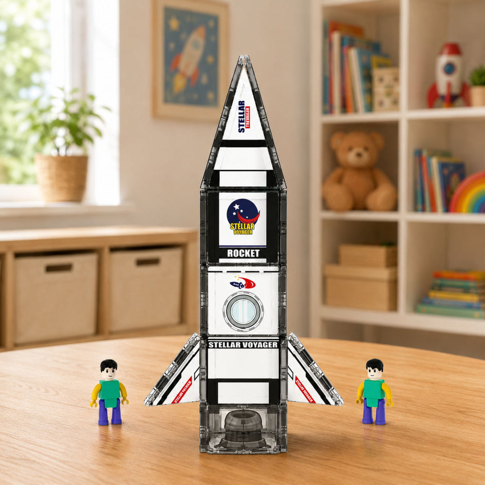 Magnetic Construction Blocks Space Rocket Figures 26 pcs.