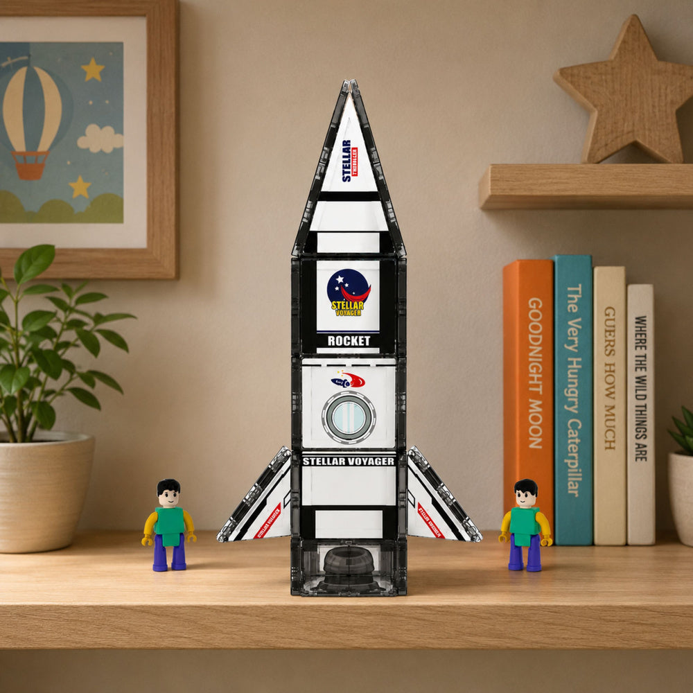 Magnetic Construction Blocks Space Rocket Figures 26 pcs.
