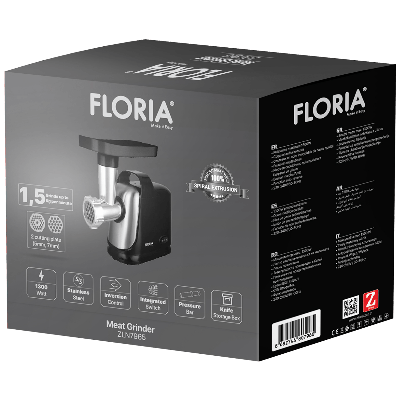 Floria Mlýnek na maso, výkon 1300 W - ZLN7965