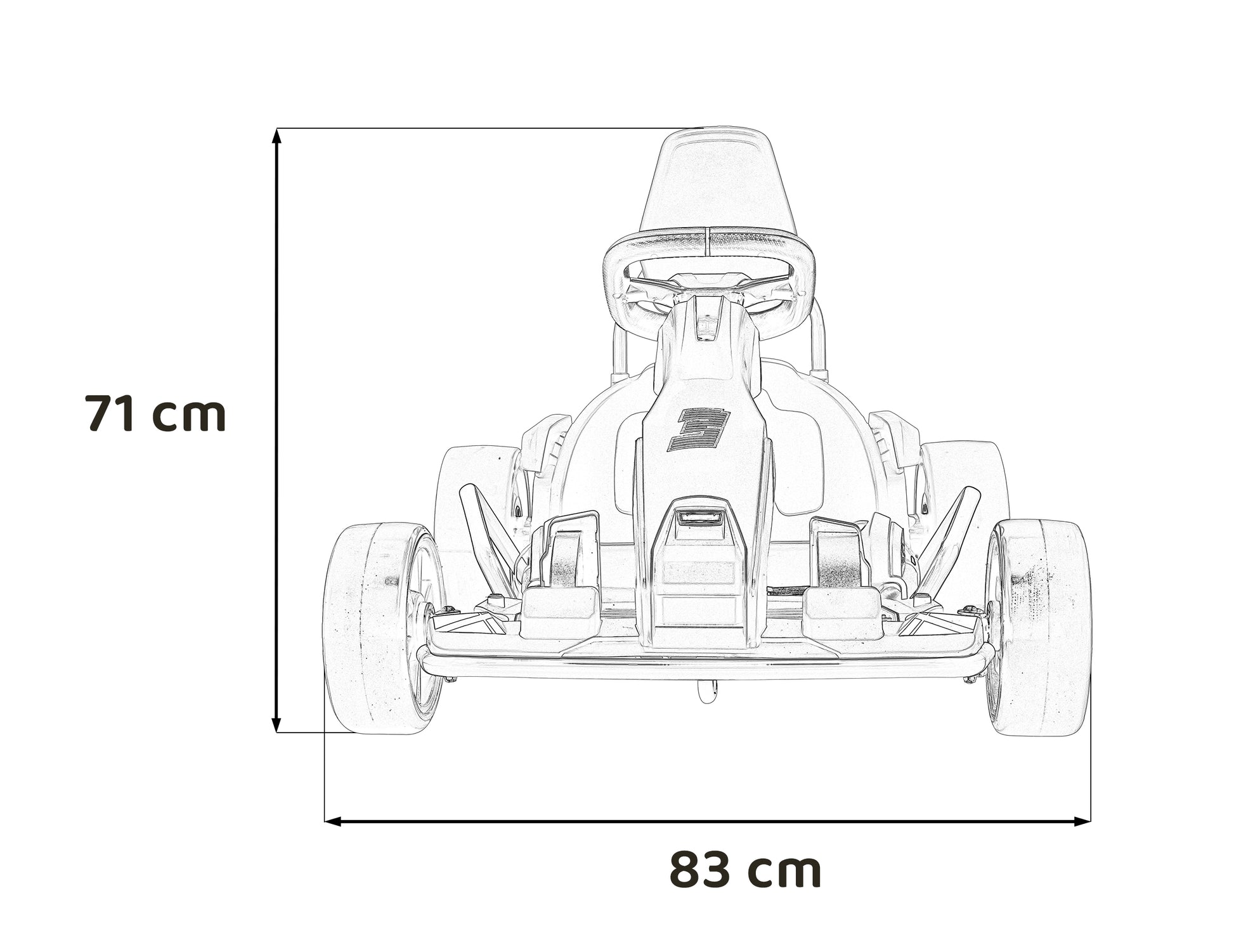 Gokart Fast 3 Drift vehicle White