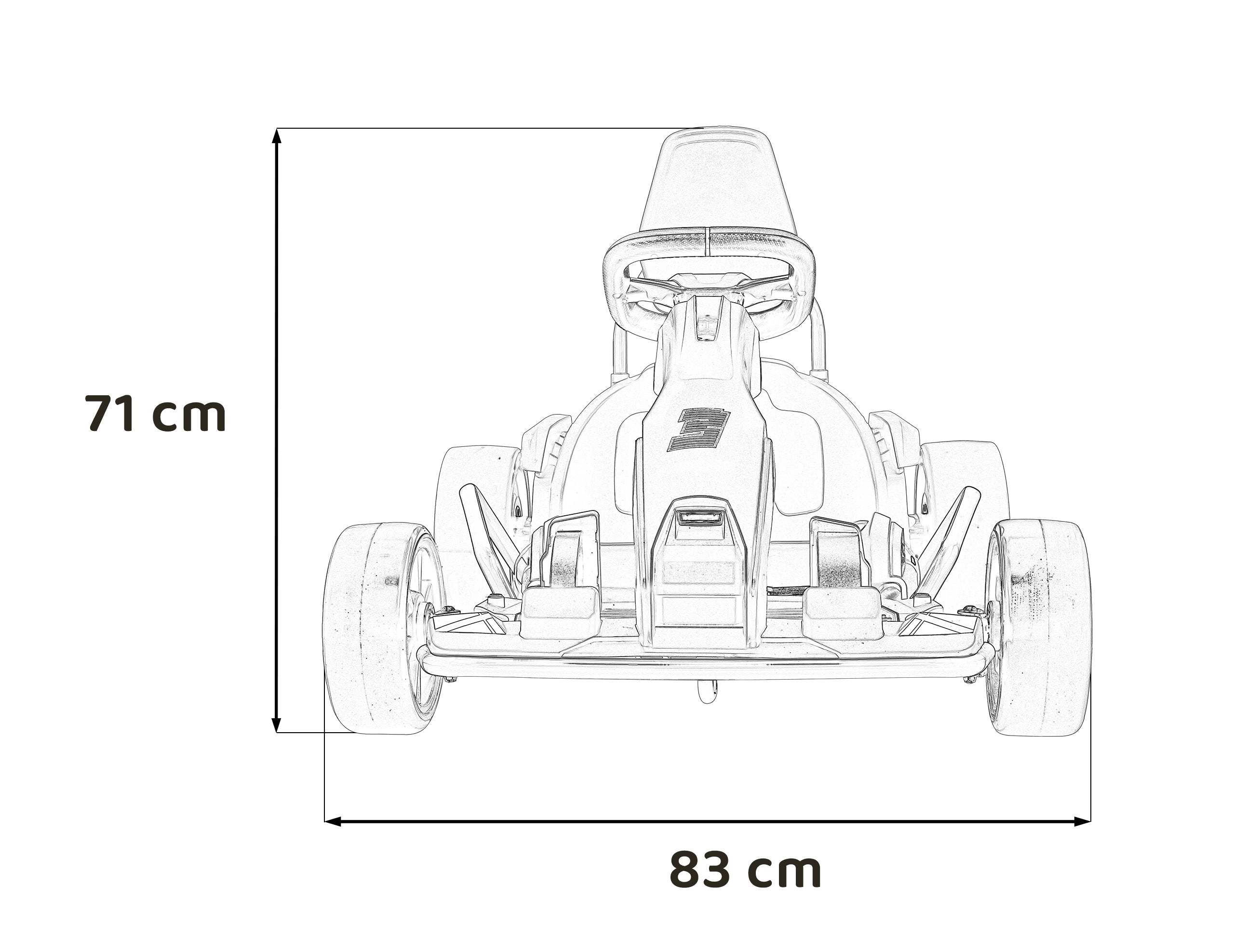 Gokart Fast 3 Drift vehicle White