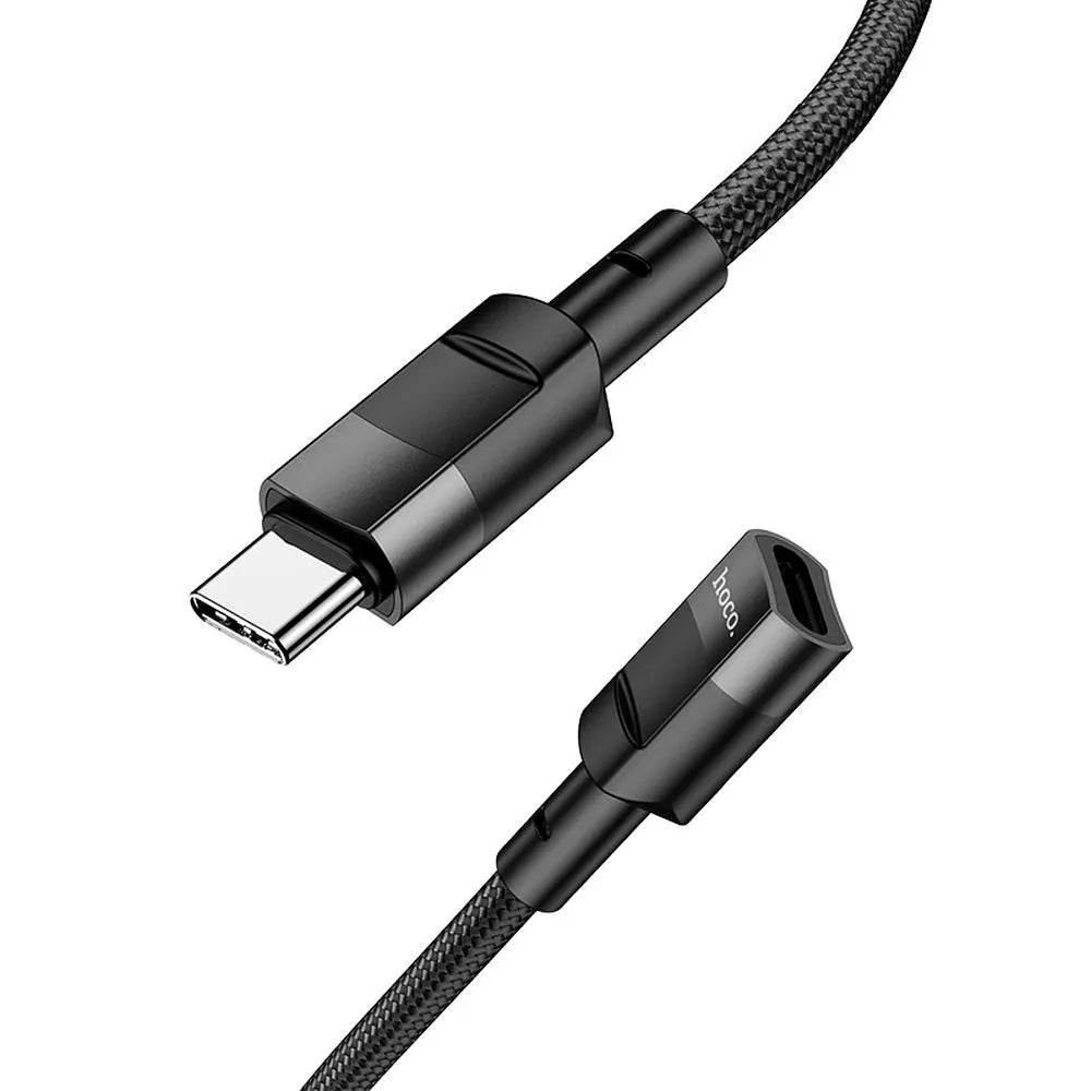 HOCO adapter tipa C (muški) na tip C (ženski) U107 1,2 m crni
