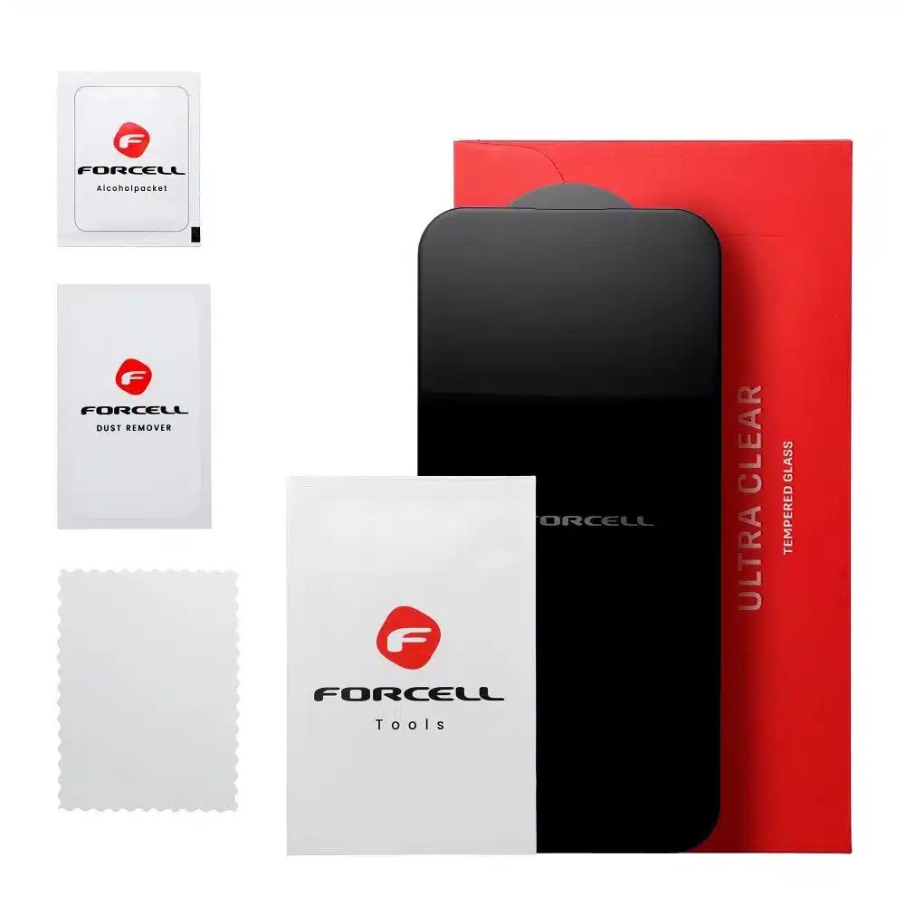 Tvrzené sklo Forcell Ultra Clear Glass pro iPhone 16 Pro – černé
