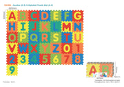 Edukativna podloga za igru - šarene puzzle s slovima i brojevima